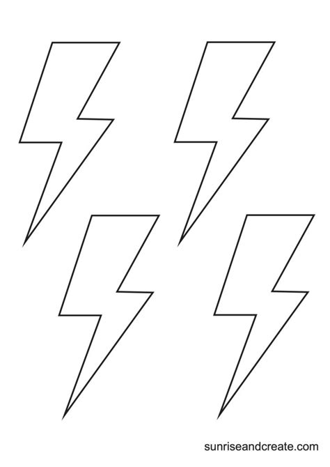 Printable Lightning Bolt Pattern